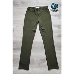 Calvin Klein Jean Leggings Women Size 4 Green Olive Stretch Straight Ankle Pants